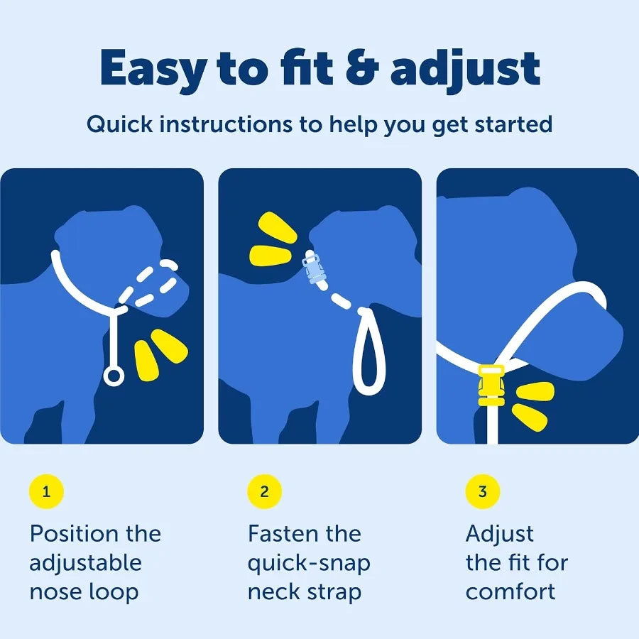 Gentle Leader Headcollar NoPull Dog Collar for Improved Walking Experience Durable Nylon Construction with Padded Nose Loop and