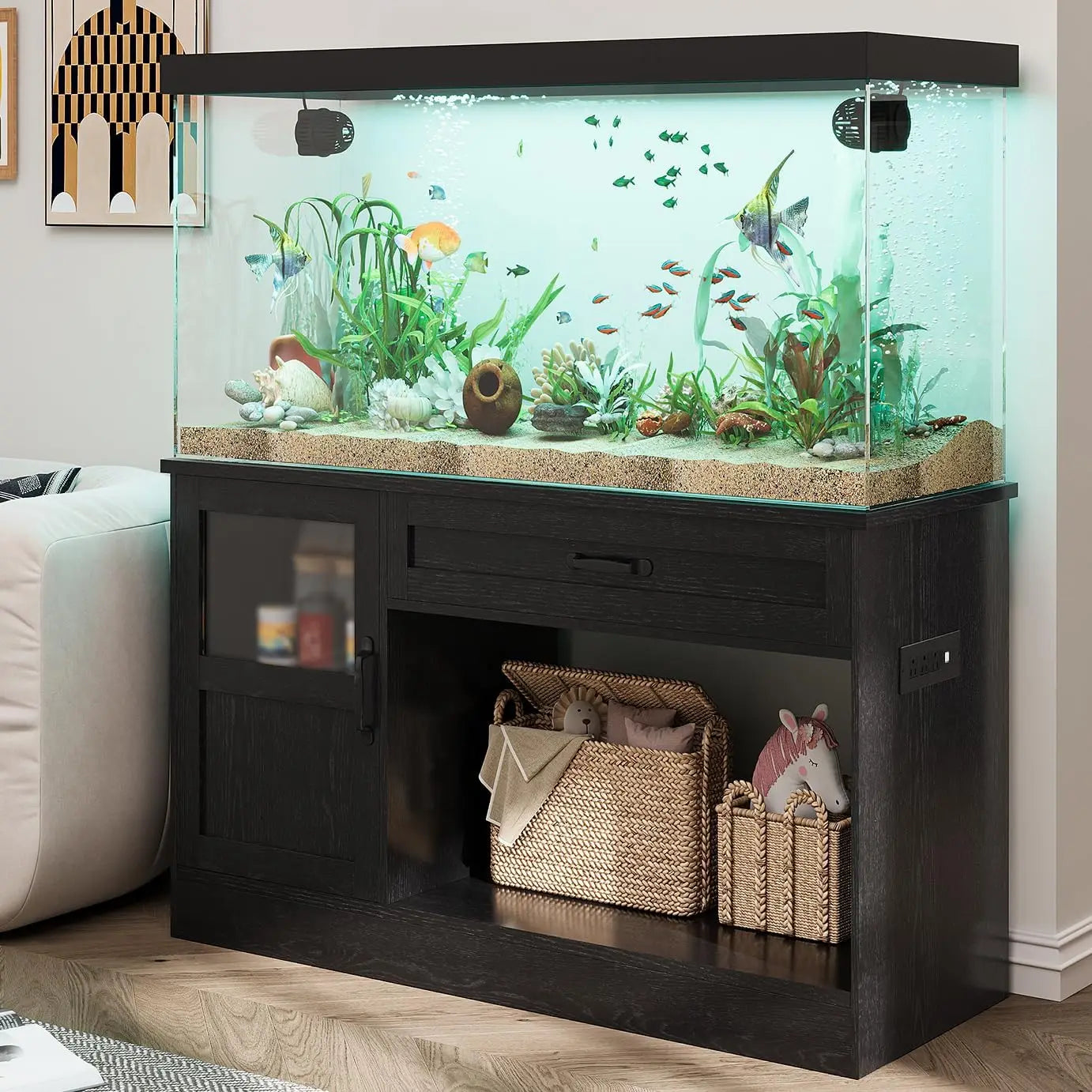 Fish Aquarium Stand with Drawer
