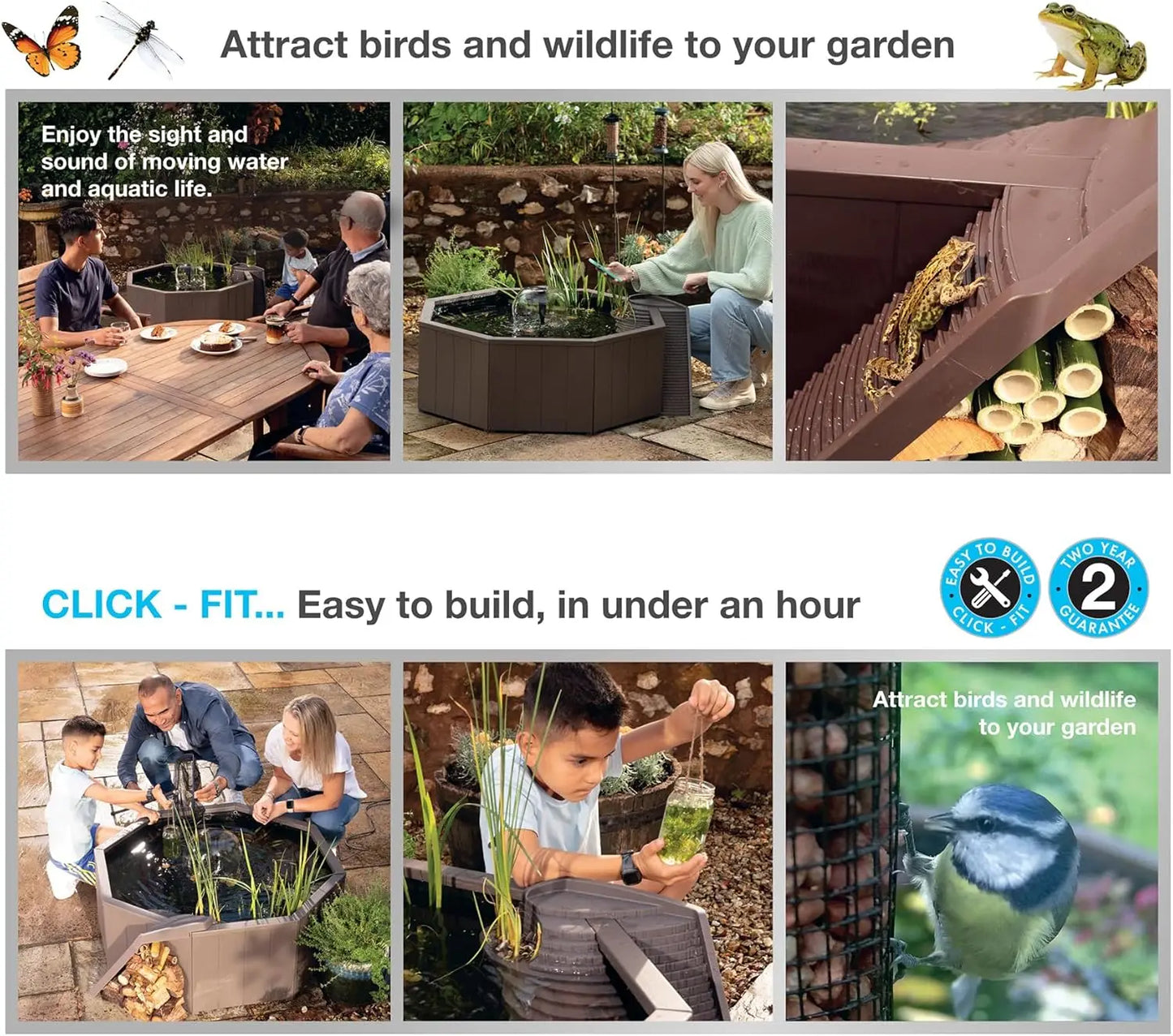 Aquagarden No Dig Nature Pool, Complete Water Feature Kit
