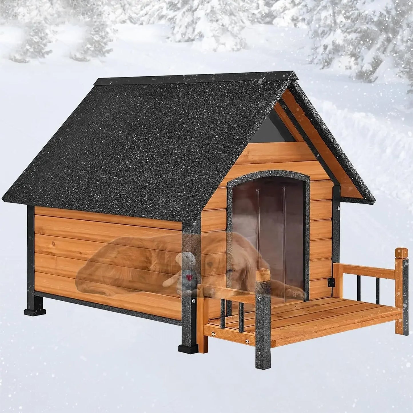 Dog House Outdoor, Insulated Dog Kennel Outside
