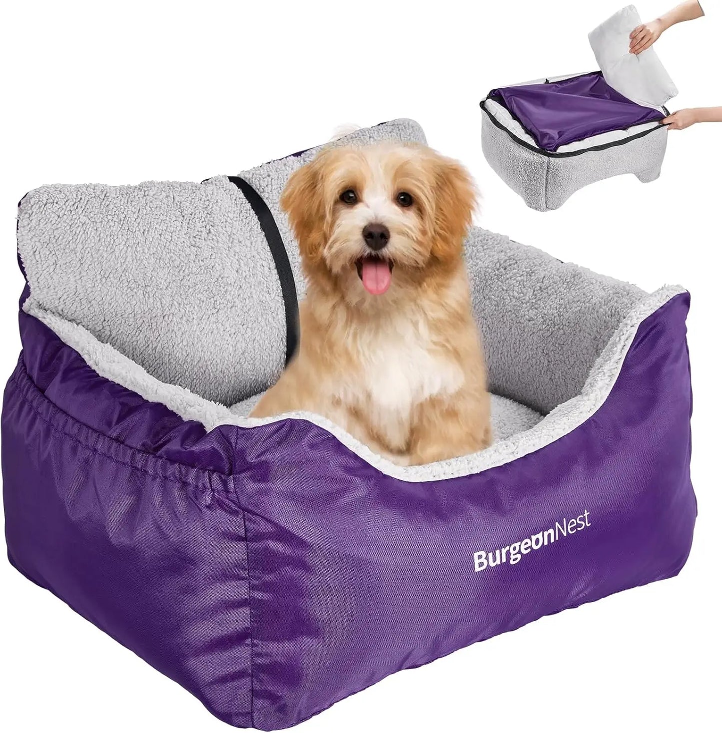 Dog Car Seat for Small Dogs Washable Soft Booster Seat