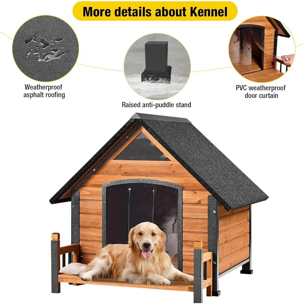 Dog House Outdoor, Insulated Dog Kennel Outside