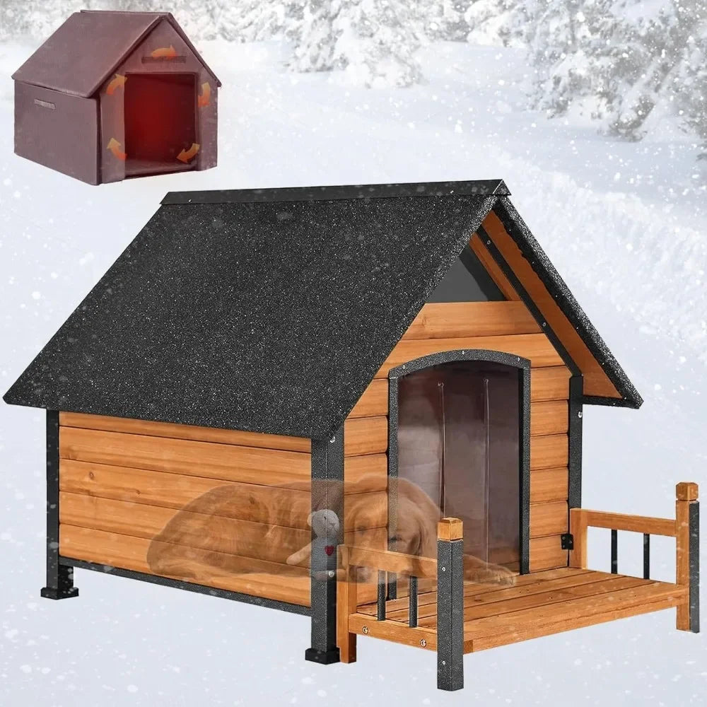 Dog House Outdoor, Insulated Dog Kennel Outside