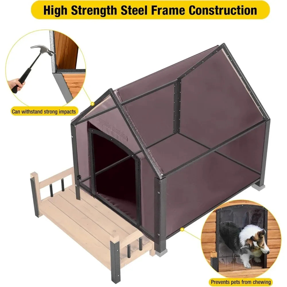 Dog House Outdoor, Insulated Dog Kennel Outside