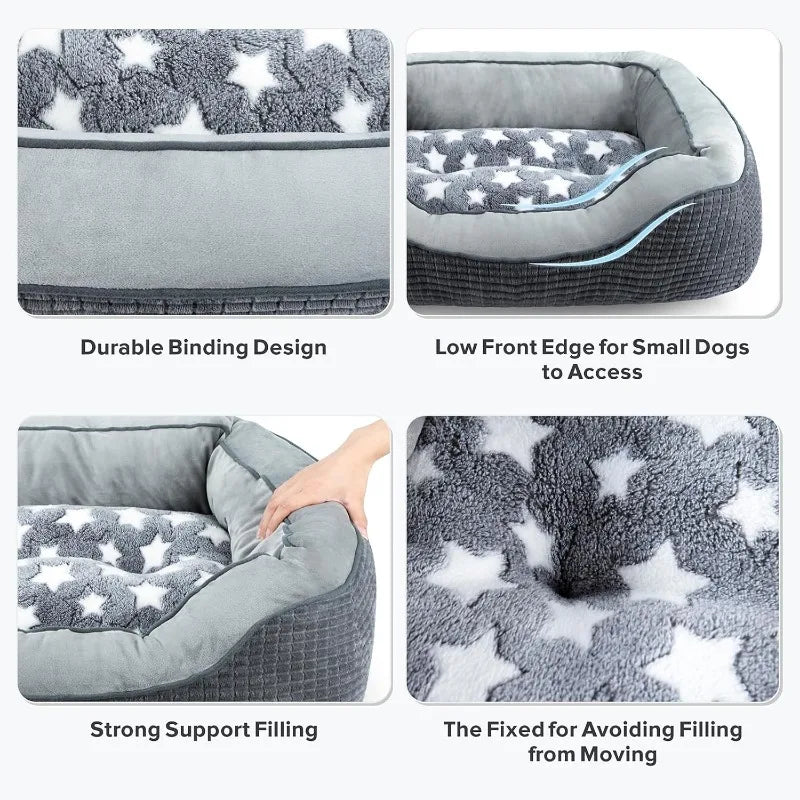 Dog Beds for Medium Small Dogs, Washable Sofa Bed Cuddler