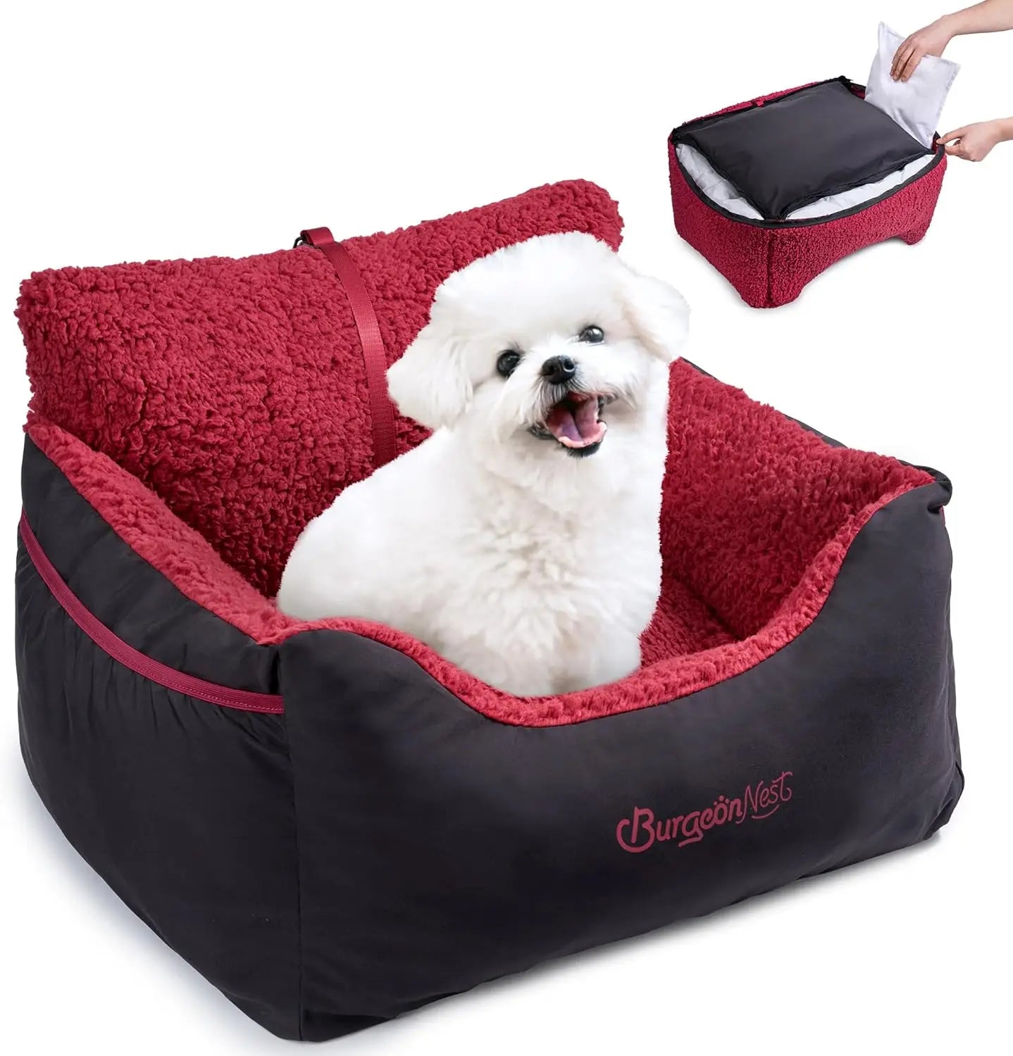 Dog Car Seat for Small Dogs Washable Soft Booster Seat
