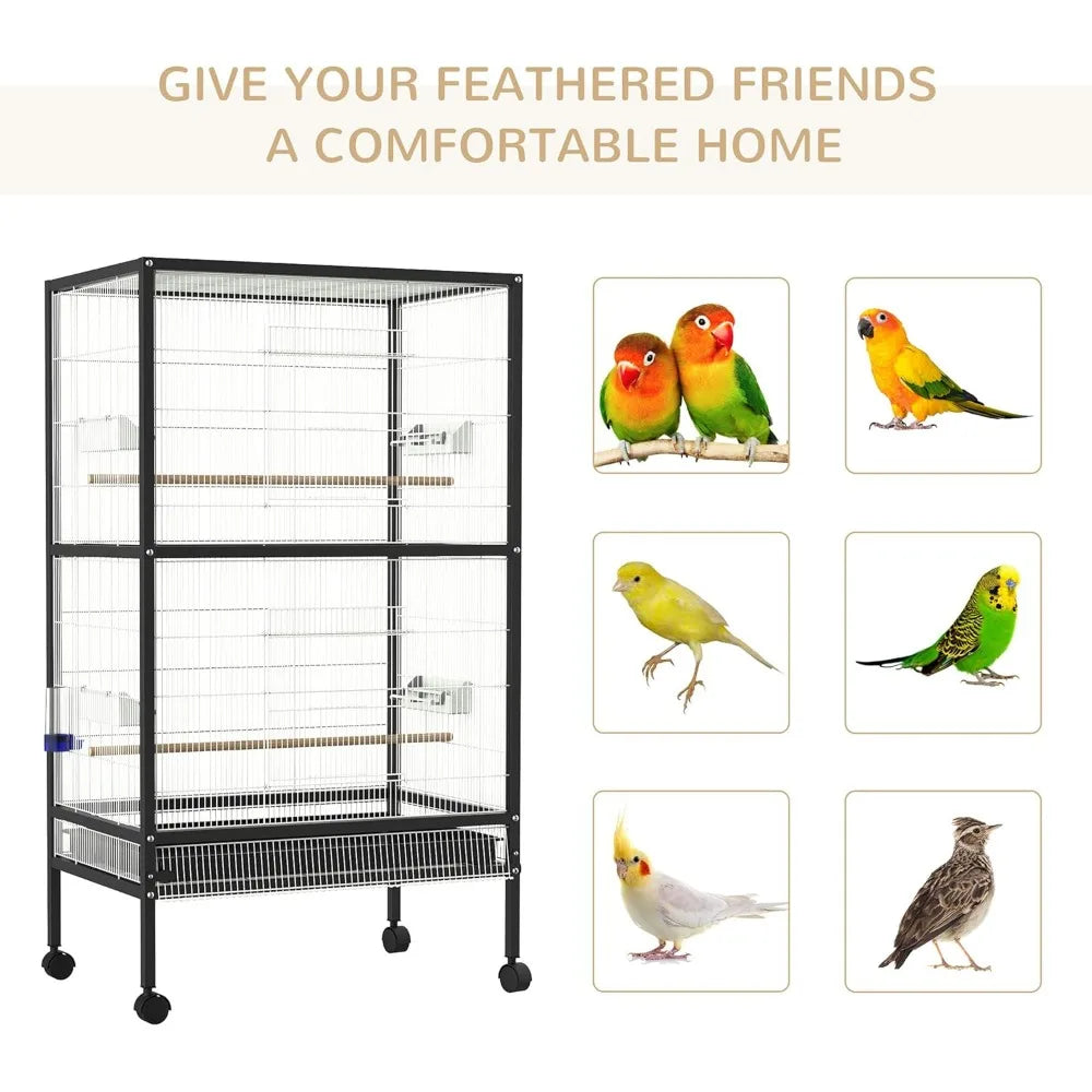 54” Rolling Flight Cage