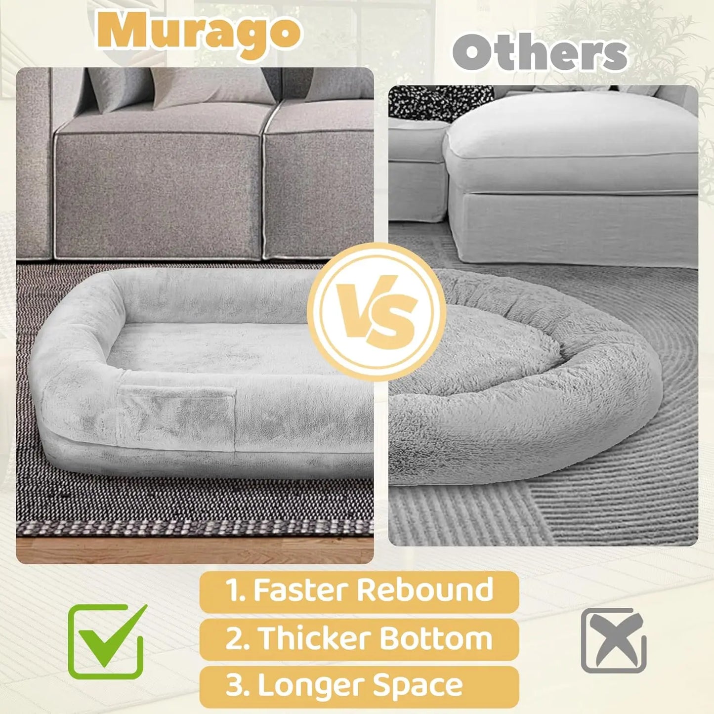 Human Dog Bed for Adults,