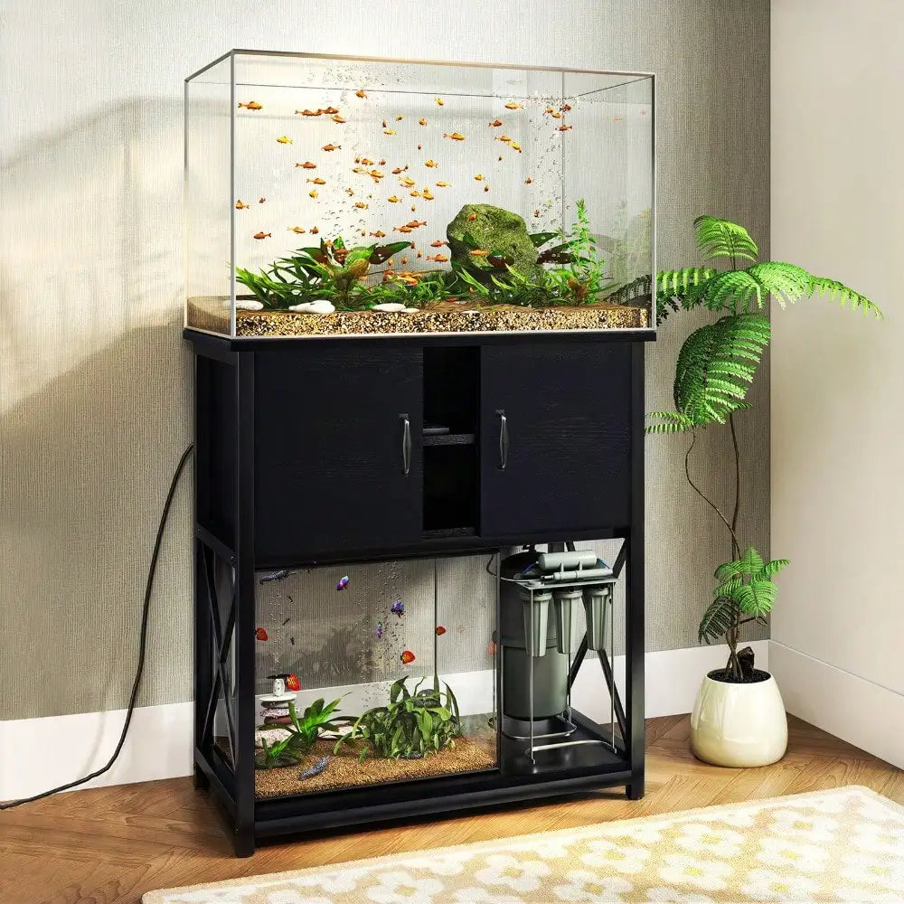 Gallon Aquarium Stand with Cabinet  Fish Tank Stand
