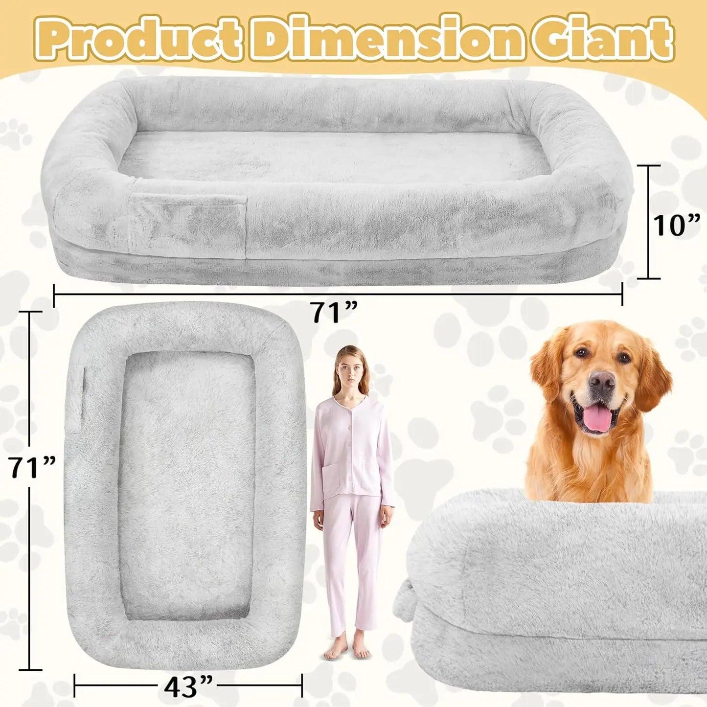 Human Dog Bed for Adults,