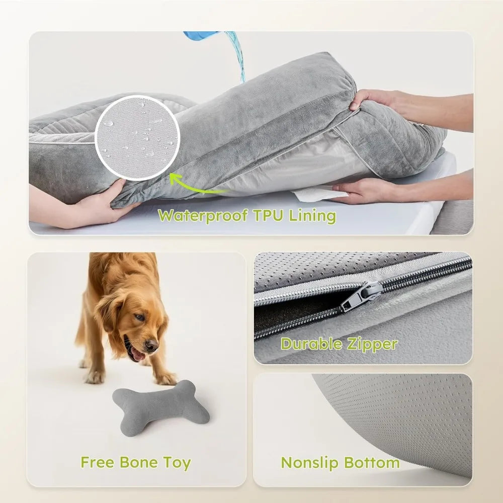 Cooling Gel Memory Foam, Waterproof XL with Removable Washable Cover