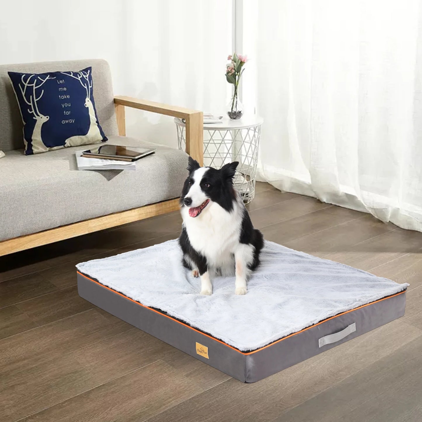 Large Padded Orthopedic Dog Bed With Washable Cover