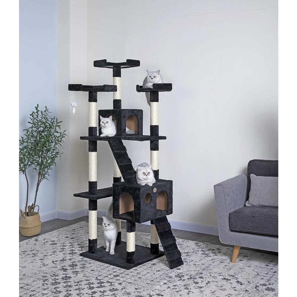 72" Tall Extra Large Cat Tree Tower