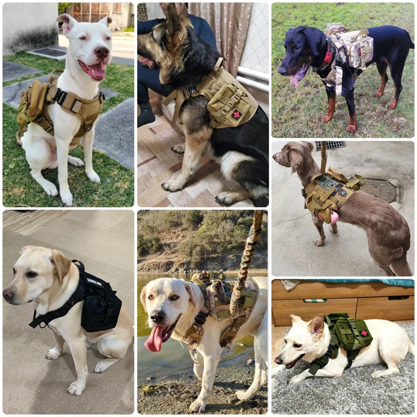 Military Large Dog Harness Pet German Shepherd