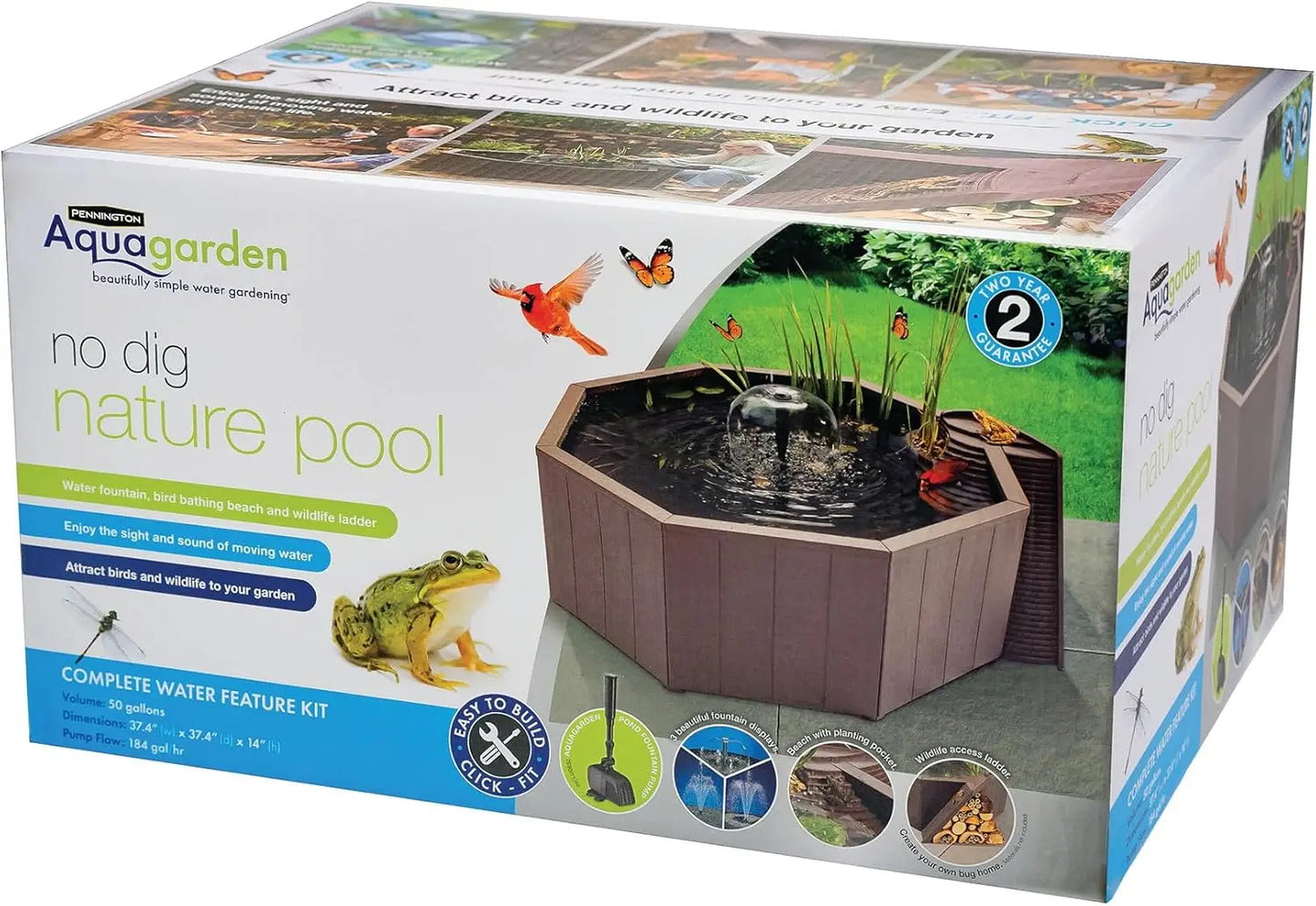 Aquagarden No Dig Nature Pool, Complete Water Feature Kit