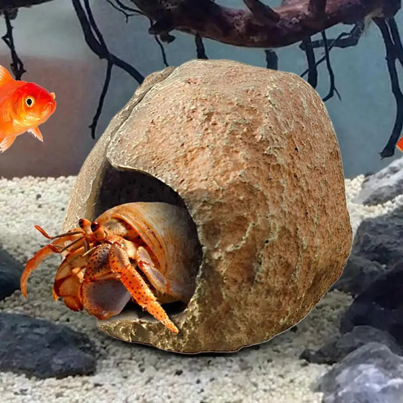 Aquarium Cave Fish Tank Shelter House Magnetic Detachable Fish Tank Decorative Shrimp Residence For Shrimp Betta Snake Snail