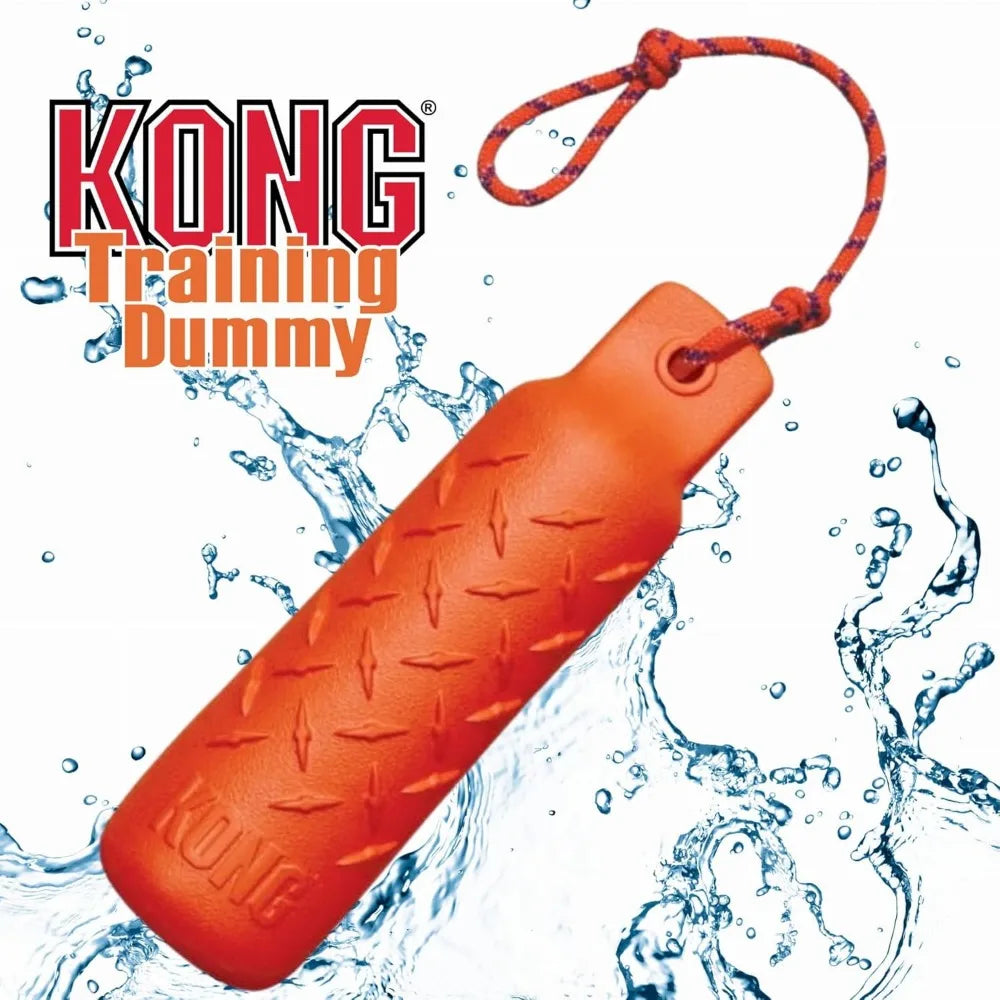 KONG Training Dummy Rope Bumper Dog Toy - Durable Floating Retriever for Fetch & Training - 2 Pack (Orange, Extra Large)