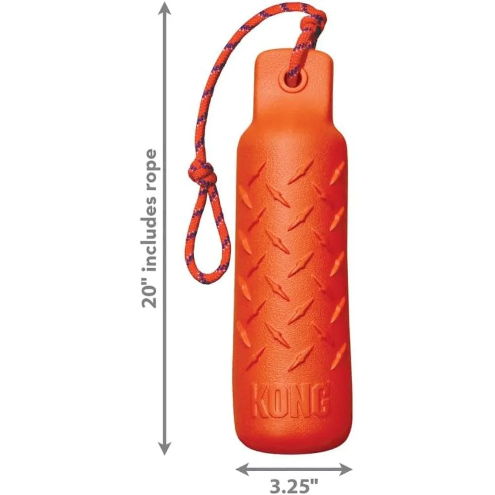 KONG Training Dummy Rope Bumper Dog Toy - Durable Floating Retriever for Fetch & Training - 2 Pack (Orange, Extra Large)