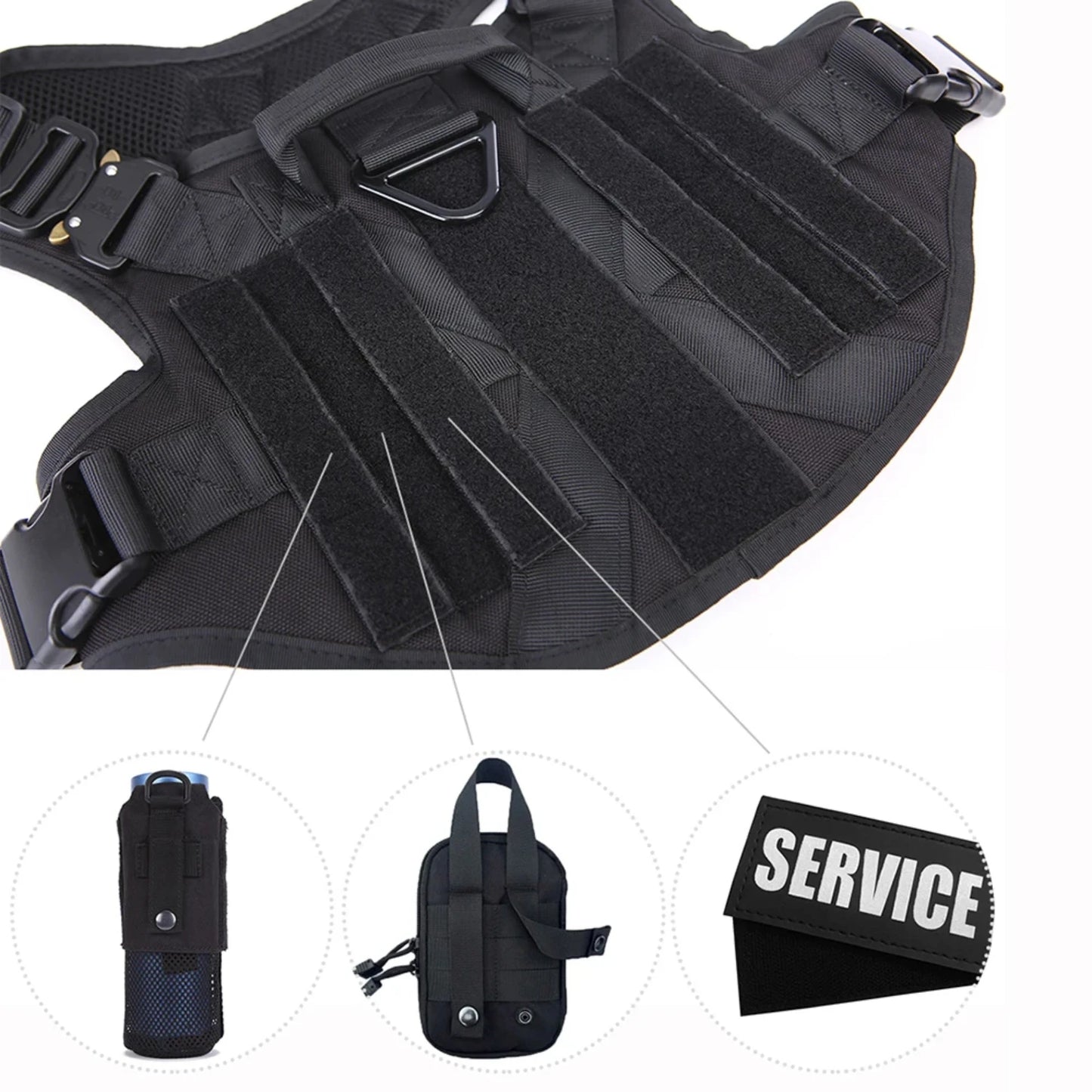 Military Large Dog Harness Pet German Shepherd