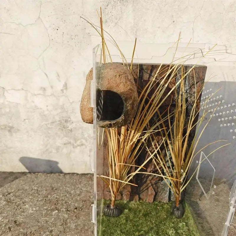 Aquarium Cave Fish Tank Shelter House Magnetic Detachable Fish Tank Decorative Shrimp Residence For Shrimp Betta Snake Snail