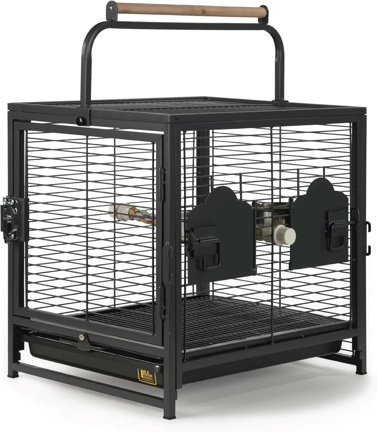 Travel Carrier for Birds, Black 18.8"L x 14.9"W x 18.0"H
