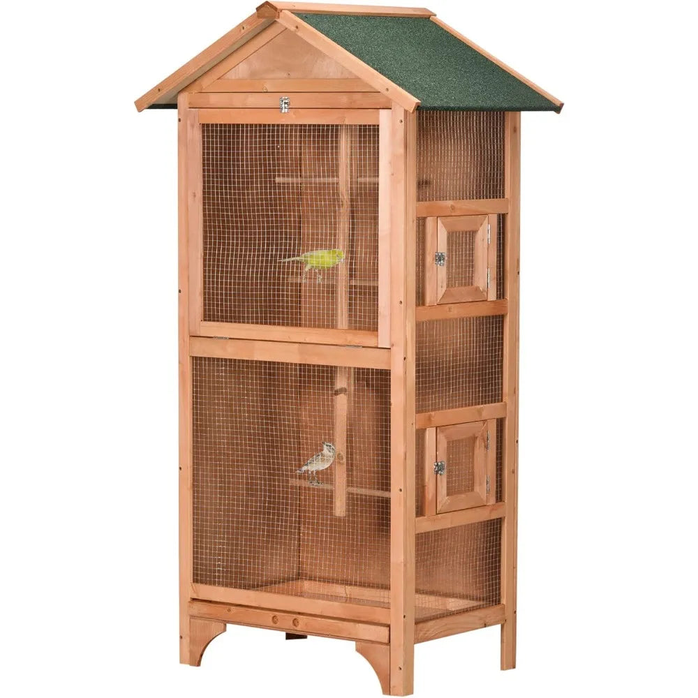 60" Wooden Outdoor Bird Cage