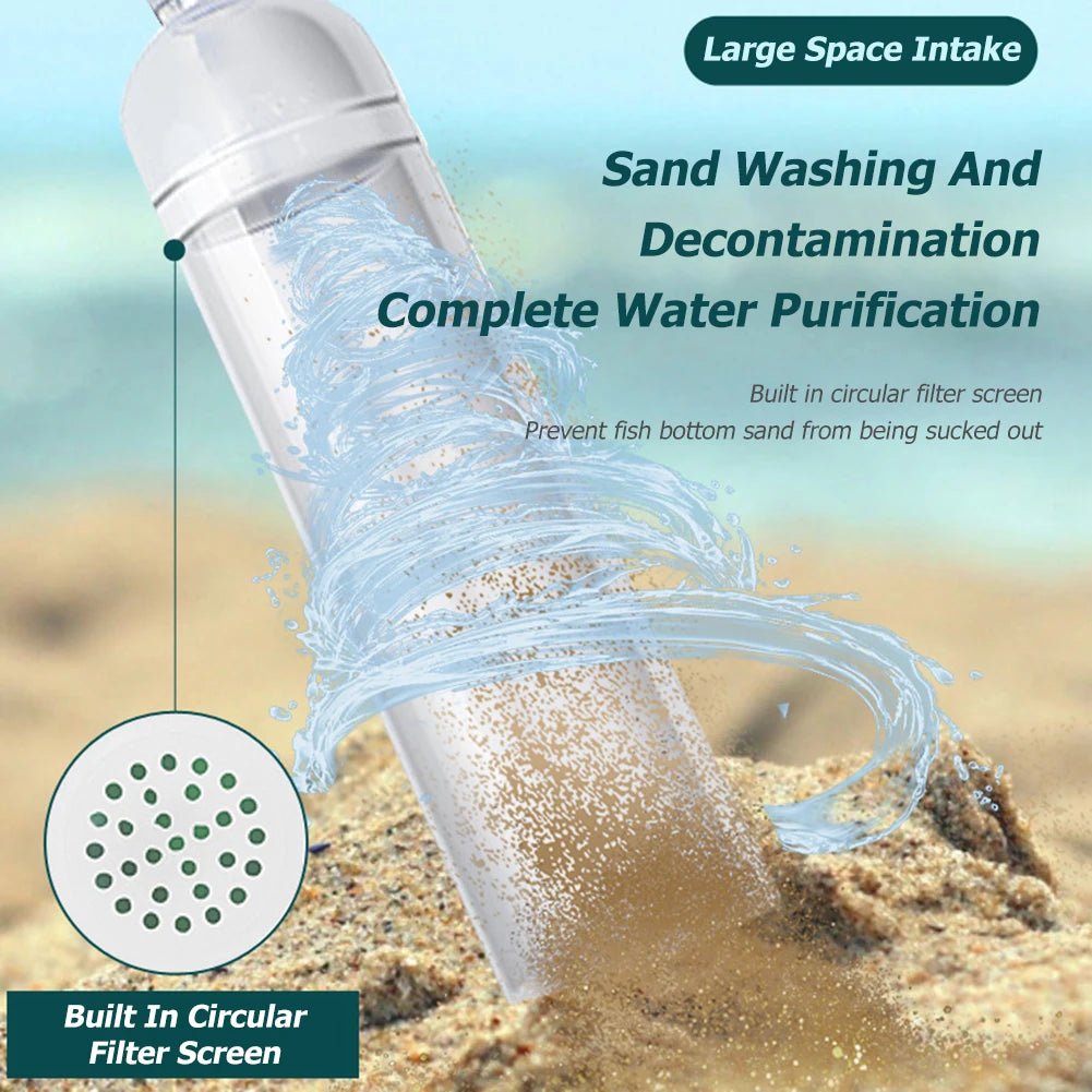 Handheld Aquarium Gravel Cleaner with Filter Nozzle