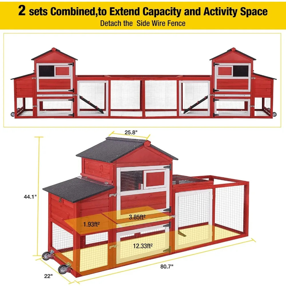 Chicken Coop Expandable Mobile