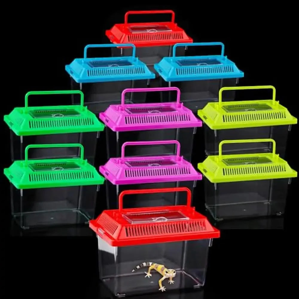 10 pc Plastic Reptile Carrier Box with Lid