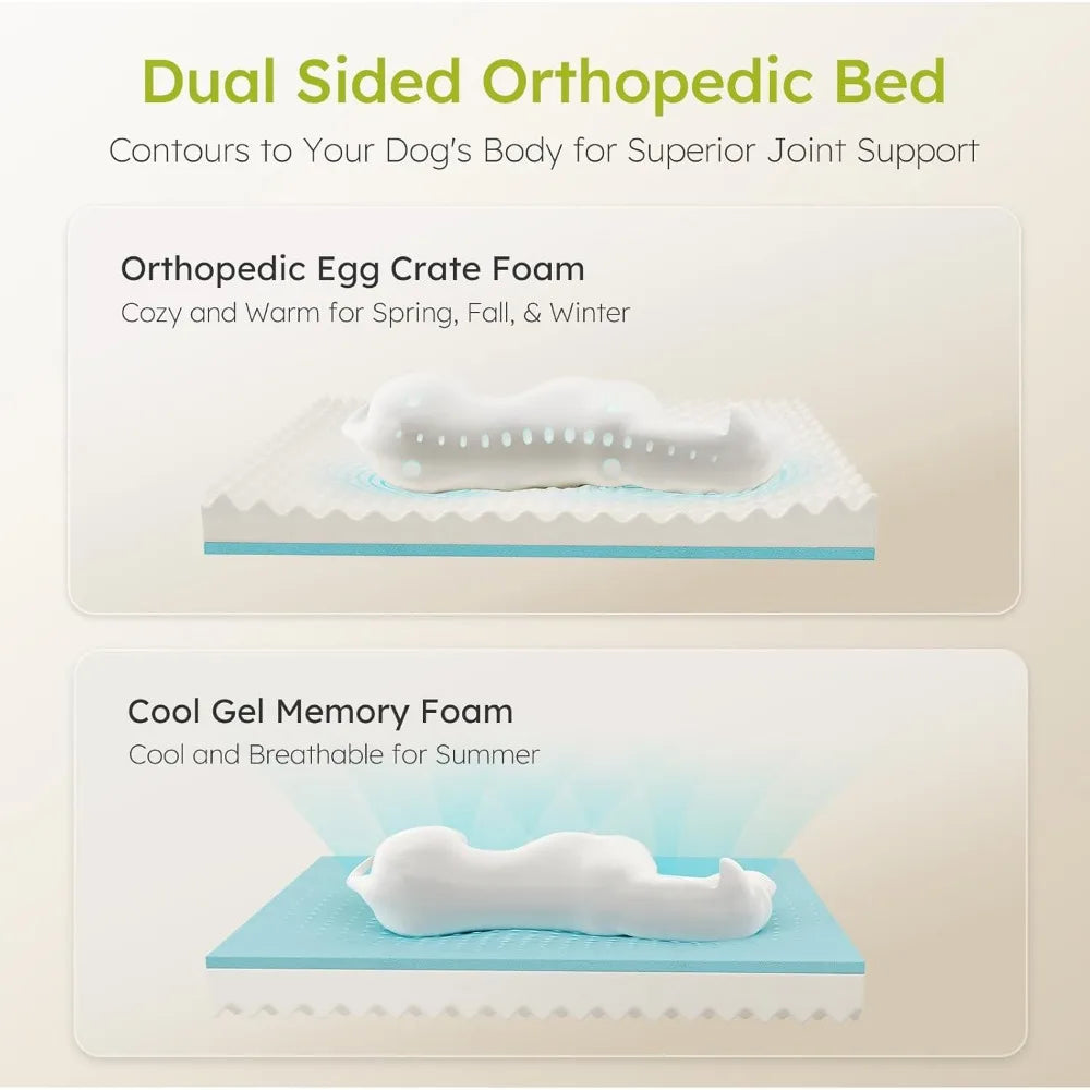 Cooling Gel Memory Foam, Waterproof XL with Removable Washable Cover